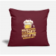 Beer Bride Groom Marriage Gift Burgundy Pillow